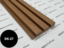 Üç Çıtalı Ahşap Duvar Lambiri Teak - DEKORCUM