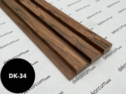 Üç Çıtalı Ahşap Duvar Lambiri ANTİK Meşe - DEKORCUM