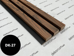 Üç Çıtalı Ahşap Duvar Lambiri Antik meşe Siyah - DEKORCUM