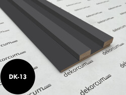 2.7cm Çift Çıtalı Ahşap Duvar Lambiri Antrasit - DEKORCUM