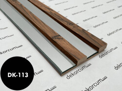 2.7cm Çıtalı Aynalı Ahşap Duvar Lambiri Antik Meşe - DEKORCUM