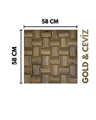 3D Akustik Doğal Ahşap - Gold Ceviz - 1