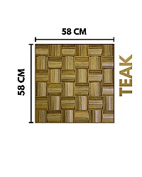 3D Akustik Doğal Ahşap - Teak - DEKORCUM