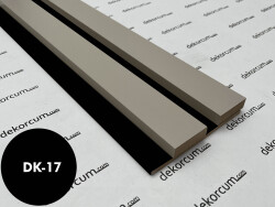 4cm Çift Çıtalı Ahşap Duvar Lambiri Saten Siyah - DEKORCUM