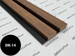 4cm Çift Çıtalı Ahşap Duvar Lambiri Antik Meşe Siyah - DEKORCUM