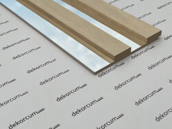 4cm Çıtalı 16x280 Aynalı Ahşap Duvar Lambiri - Natural Çam - DEKORCUM