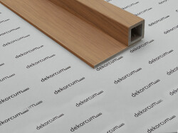 4x4 cm Tek Profilli Ahşap Lambiri Duvar Paneli-Teak - DEKORCUM
