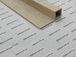 4x4 cm Tek Profilli Ahşap Lambiri Duvar Paneli-Natural Çam - DEKORCUM