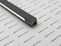 4x4 Ledli Ahşap Yan Kapama Modülü ANTRASİT - DEKORCUM