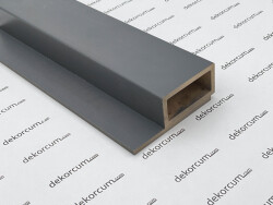 4x8 cm Profilli Ahşap Lambiri Duvar Paneli ANTRASİT - DEKORCUM