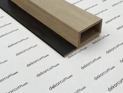 4x8 cm Profilli Ahşap Lambiri Duvar Paneli Natural Çam Siyah - DEKORCUM