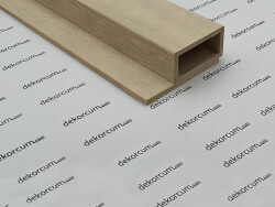 4x8 cm Profilli Ahşap Lambiri Duvar Paneli Natural Çam - DEKORCUM