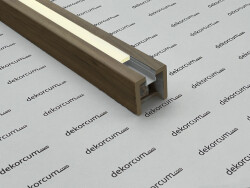 5x5 Ahşap Ledli Seperatör Ara Bölme GOLD CEVİZ - DEKORCUM