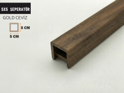 5x5 Ahşap Seperatör Ara Bölme GOLD CEVİZ - DEKORCUM