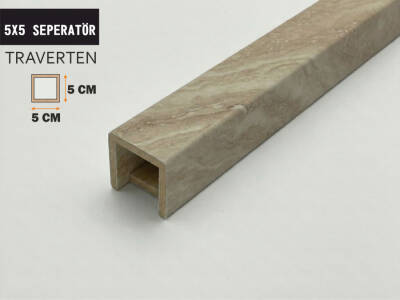 5x5 Ahşap Seperatör Ara Bölme TRAVERTEN - 1