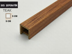 5x5 Ahşap Seperatör Ara Bölme TEAK - DEKORCUM