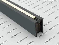 5x8 Ahşap Ledli Seperatör Ara Bölme ANTRASİT - DEKORCUM