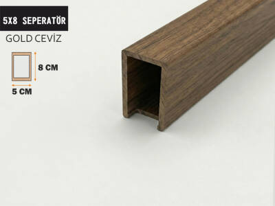 5x8 Ahşap Seperatör Ara Bölme GOLD CEVİZ - 1