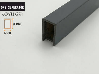 5x8 Ahşap Seperatör Ara Bölme KOYU GRİ - 1