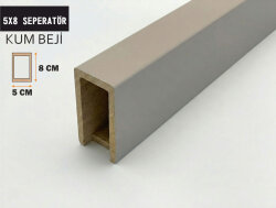 5x8 Ahşap Seperatör Ara Bölme KUM BEJİ - DEKORCUM
