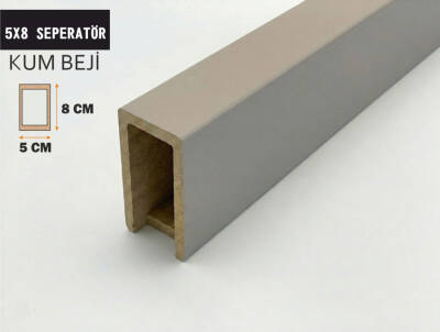 5x8 Ahşap Seperatör Ara Bölme KUM BEJİ - 1
