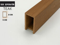 5x8 Ahşap Seperatör Ara Bölme TEAK - DEKORCUM