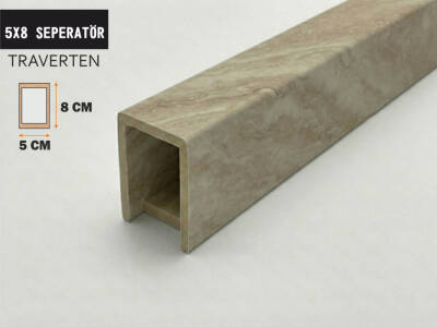 5x8 Ahşap Seperatör Ara Bölme TRAVERTEN - 1