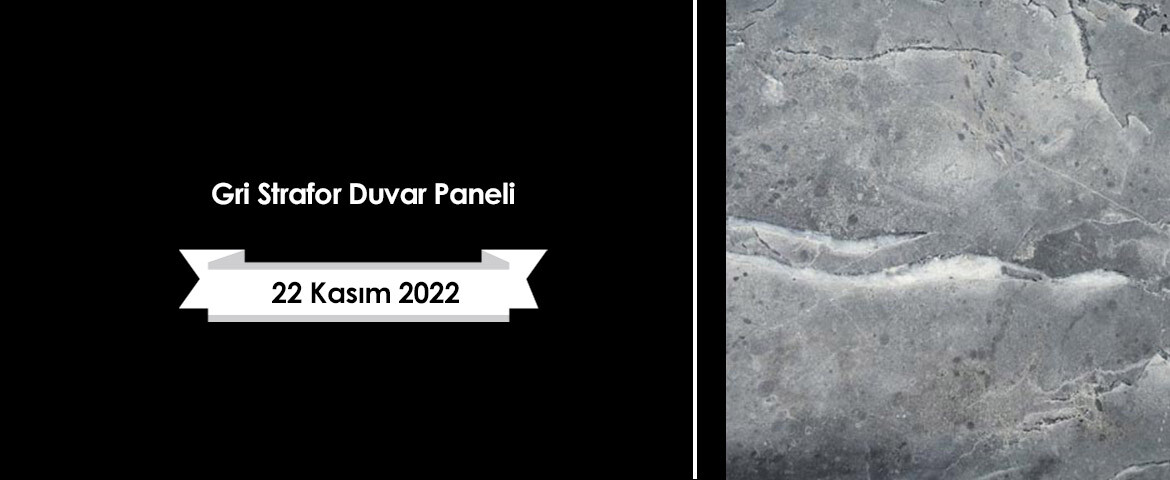 Gri Strafor Duvar Paneli