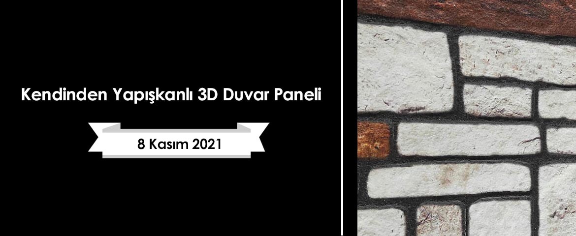 Kendinden Yapışkanlı 3D Duvar Paneli