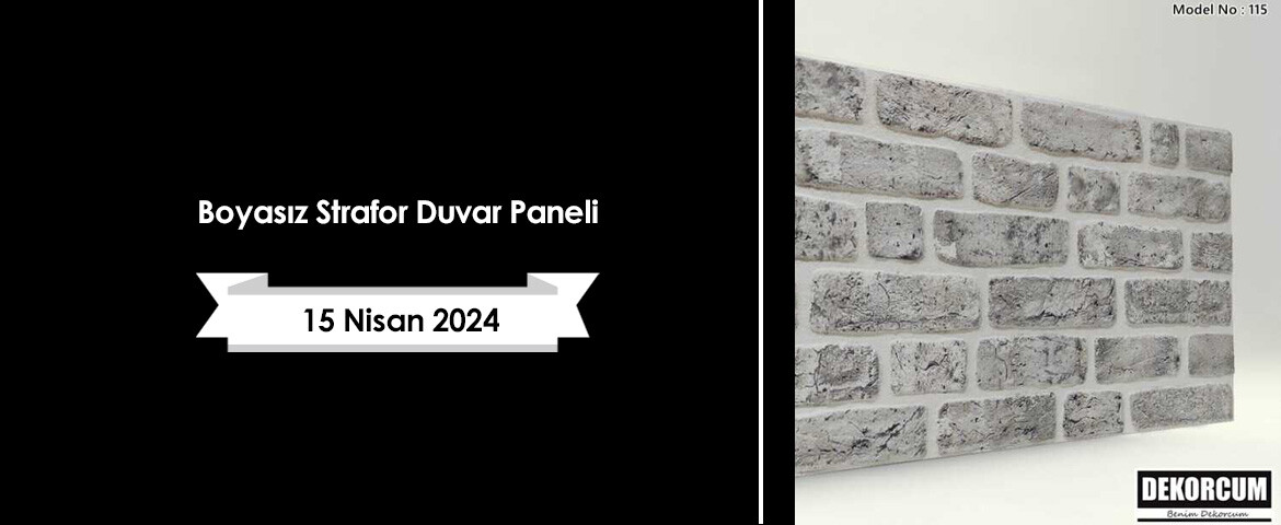 Boyasız Strafor Duvar Paneli
