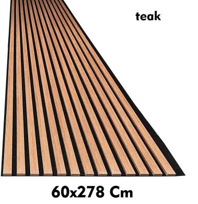 Akustik Esnek Keçeli Dekoratif Panel-Teak - 1