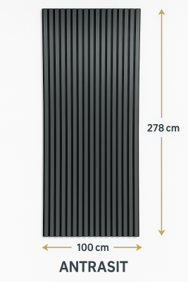 Akustik Esnek Keçeli Panel 100x278-Antrasit - 1
