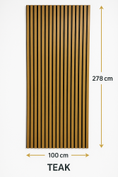 Akustik Esnek Keçeli Panel 100x278-Teak - DEKORCUM