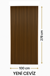 Akustik Esnek Keçeli Panel 100x278-Yeni Ceviz - DEKORCUM