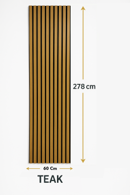 Akustik Esnek Keçeli Panel 60x278-Teak - 1