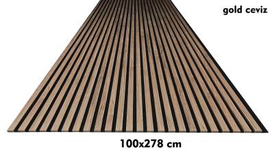Akustik Esnek Keçeli Panel-Gold Ceviz - 1