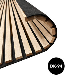 Akustik Keçeli 2.7cm | 12mm İnce Ahşap Çıtalı Duvar Paneli Natural Çam - 2