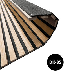 Akustik Keçeli 2.7cm | 8mm İnce Ahşap Çıtalı Duvar Paneli Teak - 2