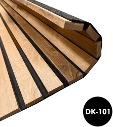 Akustik Keçeli 4cm | 12mm Geniş Ahşap Çıtalı Duvar Paneli Antik Meşe - 2