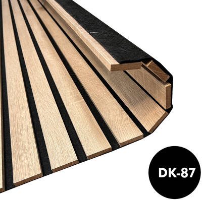 Akustik Keçeli 4cm | 8mm Geniş Ahşap Çıtalı Duvar Paneli Natural Çam - 2