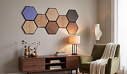 Altıgen Akustik Duvar Paneli - Atlantik Çam - 3