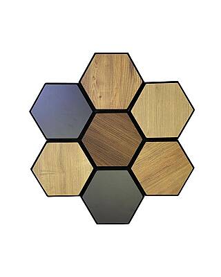 Altıgen Akustik Duvar Paneli - Antrasit - 3