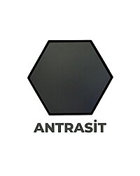 Altıgen Akustik Duvar Paneli - Antrasit - DEKORCUM