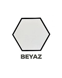 Altıgen Akustik Duvar Paneli - Beyaz - DEKORCUM