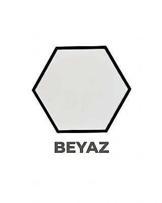 Altıgen Akustik Duvar Paneli - Beyaz - 1