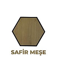 Altıgen Akustik Duvar Paneli - Safir Meşe - DEKORCUM