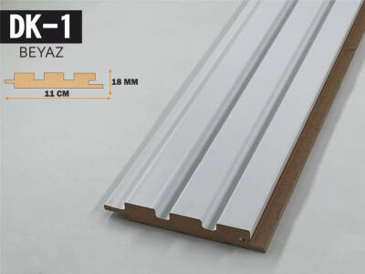 DK-1 Mdf Lambri Duvar Paneli 11cmx278cm-BEYAZ - 1