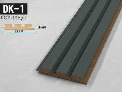 DK-1 Mdf Lambri Duvar Paneli 11cmx278cm-KOYU YEŞİL - 1
