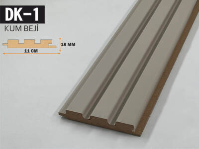 DK-1 Mdf Lambri Duvar Paneli 11cmx278cm-KUM BEJİ - 1