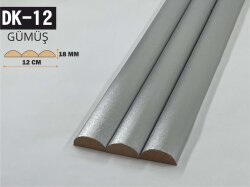DK-12 Oval Mdf Lambri Duvar Paneli 12cmx278cm-GÜMÜŞ - DEKORCUM